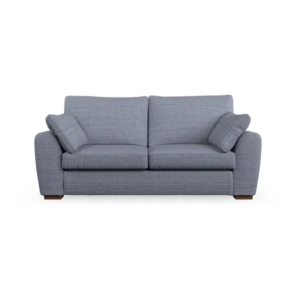 3-Seater Sofa with Pebble Arms - Navy, Fabric