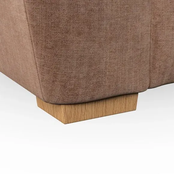 3-Seater Sofa with Pillow Arms - Clay, Chenille
