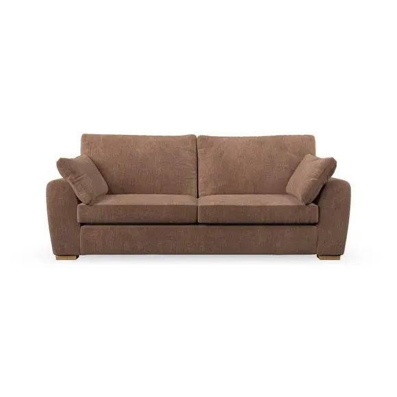 3-Seater Sofa with Pillow Arms - Clay, Chenille