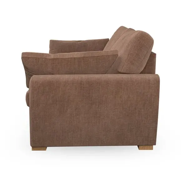 3-Seater Sofa with Pillow Arms - Clay, Chenille