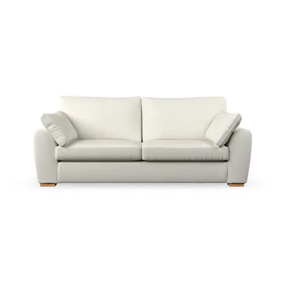 3-Seater Sofa with Pillow Arms - Ivory