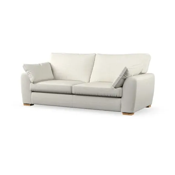 3-Seater Sofa with Pillow Arms - Ivory