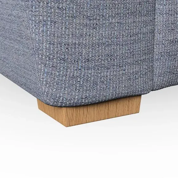 3-Seater Sofa with Pillow Arms - Navy, Fabric