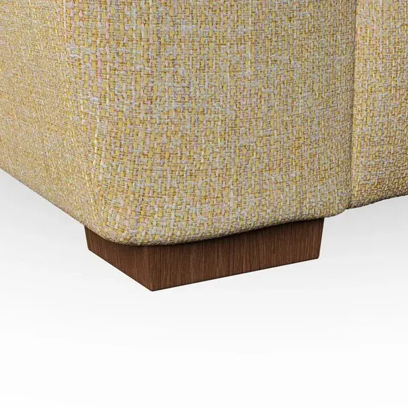 3-Seater Sofa with Pillow Arms - Ochre, Fabric
