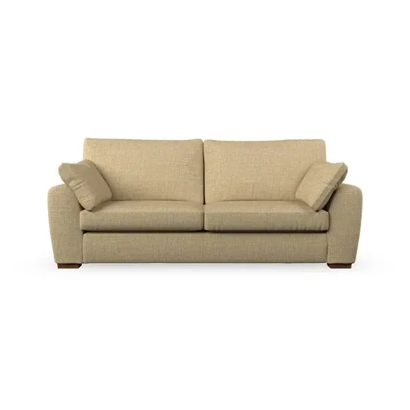 3-Seater Sofa with Pillow Arms - Ochre, Fabric
