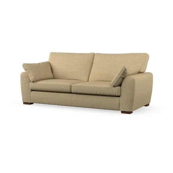 3-Seater Sofa with Pillow Arms - Ochre, Fabric