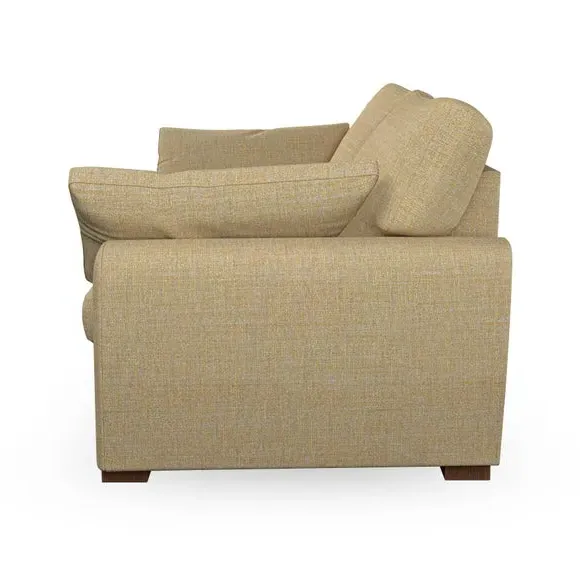 3-Seater Sofa with Pillow Arms - Ochre, Fabric