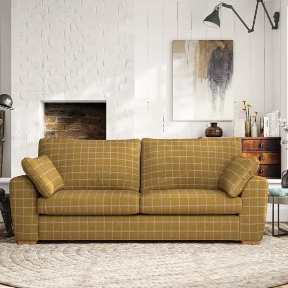 3-Seater Sofa with Pillow Arms - Ochre