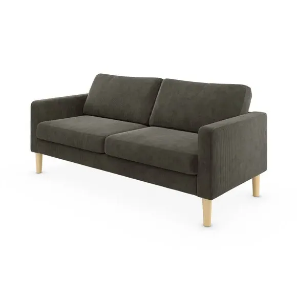 3-Seater Sofa with Removable Covers - Charcoal