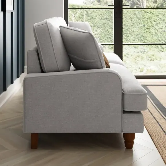 3-Seater Sofa with Removable Covers - Grey