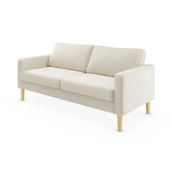3-Seater Sofa with Removable Covers - Ivory