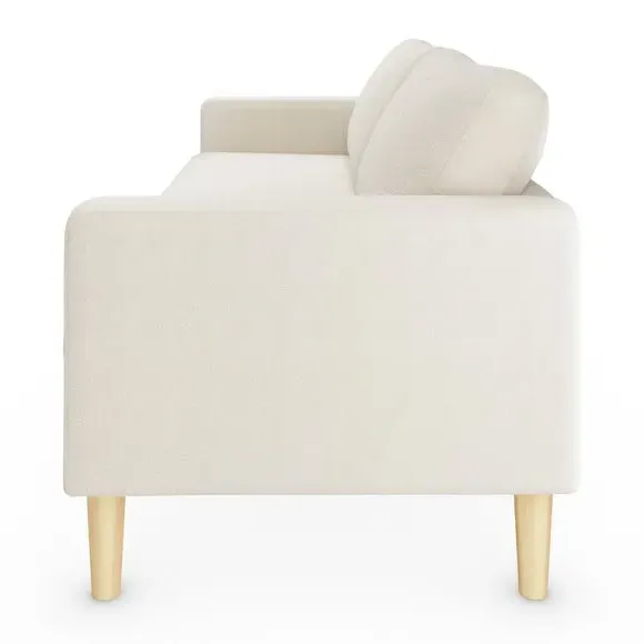 3-Seater Sofa with Removable Covers - Ivory