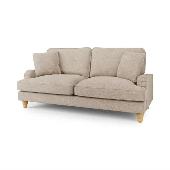 3-Seater Sofa with Removable Covers - Linen