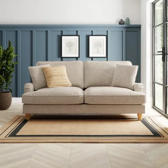 3-Seater Sofa with Removable Covers - Linen image