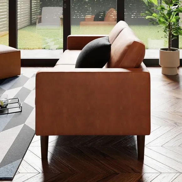 3-Seater Sofa with Removable Cushions - Tan