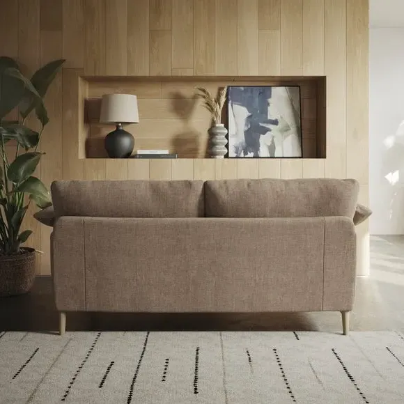 3-Seater Sofa with Roll Arms - Clay, Chenille