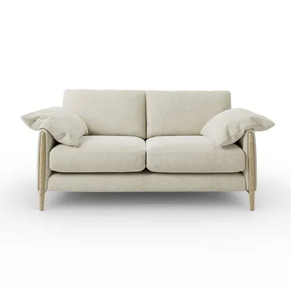 3-Seater Sofa with Roll Arms - Natural, Chenille