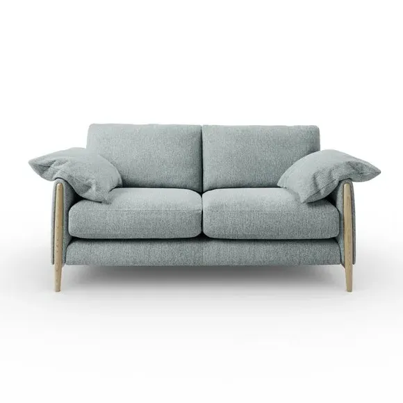 3-Seater Sofa with Roll Arms - Teal, Fabric