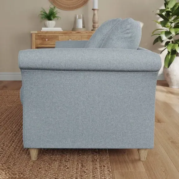 3-Seater Sofa with Scatter Back - Denim, Fabric