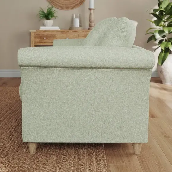 3-Seater Sofa with Scatter Back - Green, Fabric