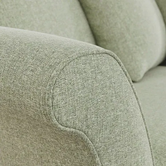 3-Seater Sofa with Scatter Back - Green, Fabric