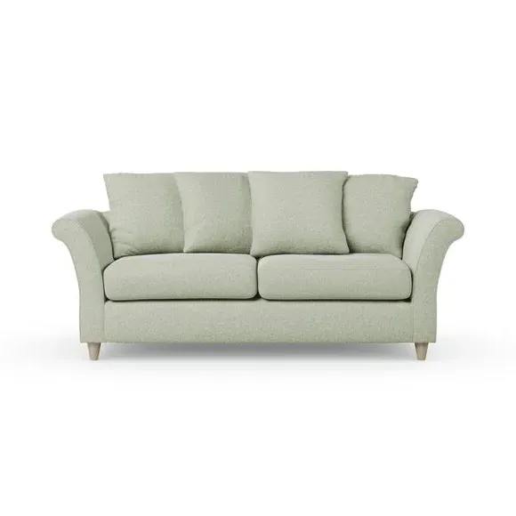 3-Seater Sofa with Scatter Back - Green, Fabric