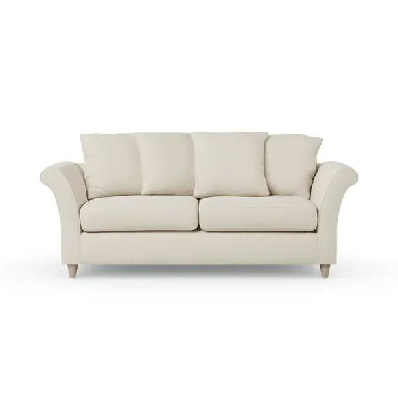 3-Seater Sofa with Scatter Back - Natural, Fabric