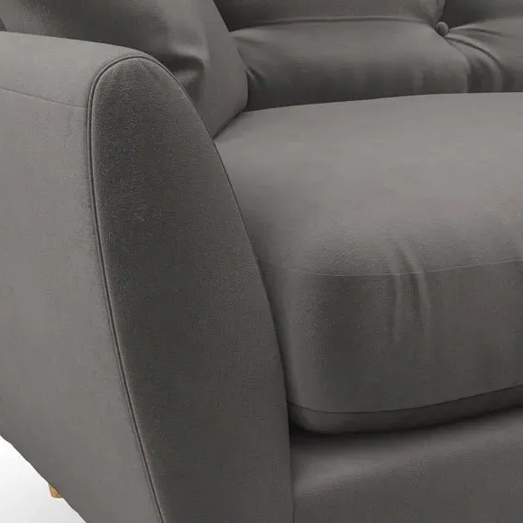 3-Seater Sofa with Scatter Cushions - Charcoal