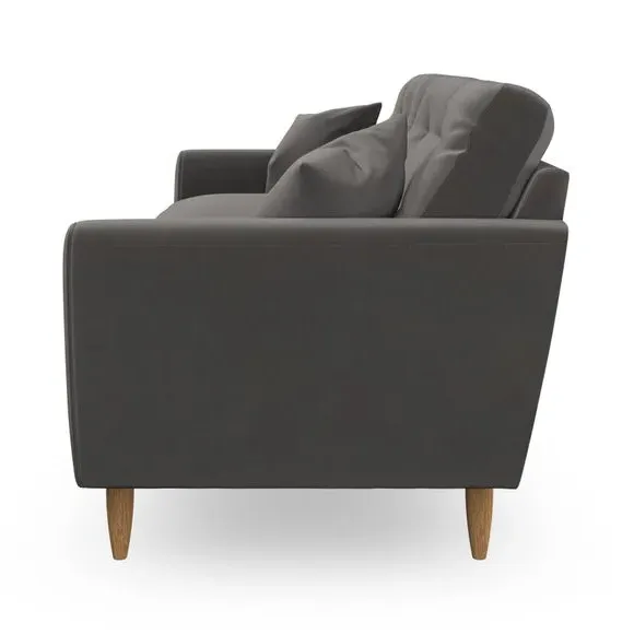 3-Seater Sofa with Scatter Cushions - Charcoal