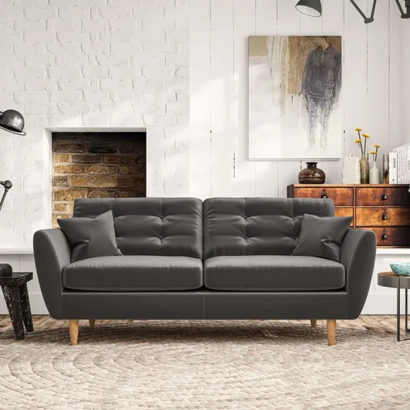 3-Seater Sofa with Scatter Cushions - Charcoal image