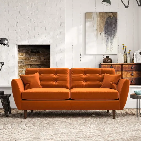3-Seater Sofa with Scatter Cushions - Ginger