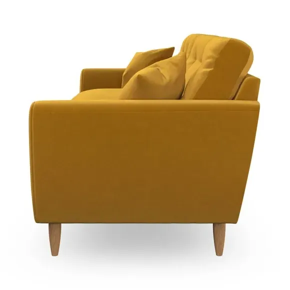 3-Seater Sofa with Scatter Cushions - Gold