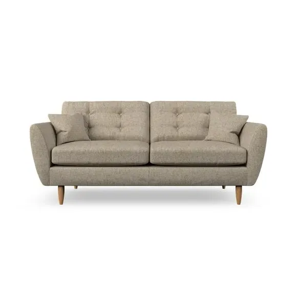 3-Seater Sofa with Scatter Cushions - Honey