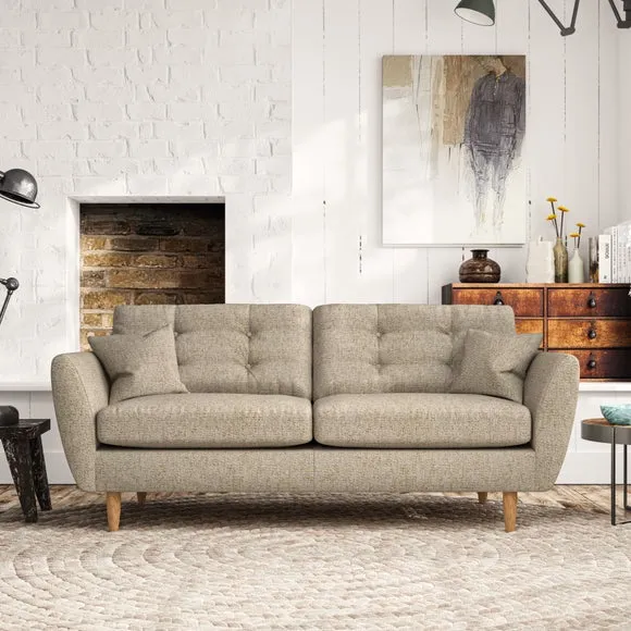 3-Seater Sofa with Scatter Cushions - Honey