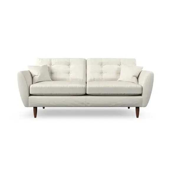 3-Seater Sofa with Scatter Cushions - Ivory