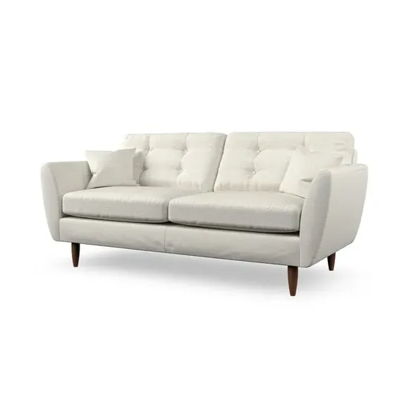 3-Seater Sofa with Scatter Cushions - Ivory