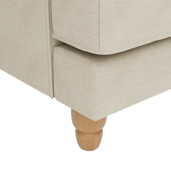 3-Seater Sofa with Scatter Cushions - Natural