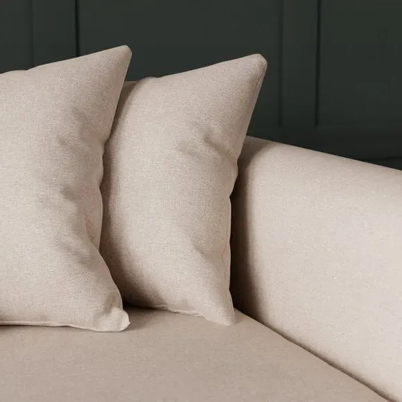 3-Seater Sofa with Scatter Cushions - Natural, Fabric