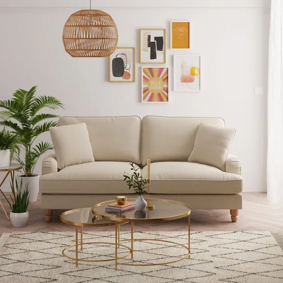 3-Seater Sofa with Scatter Cushions - Natural image
