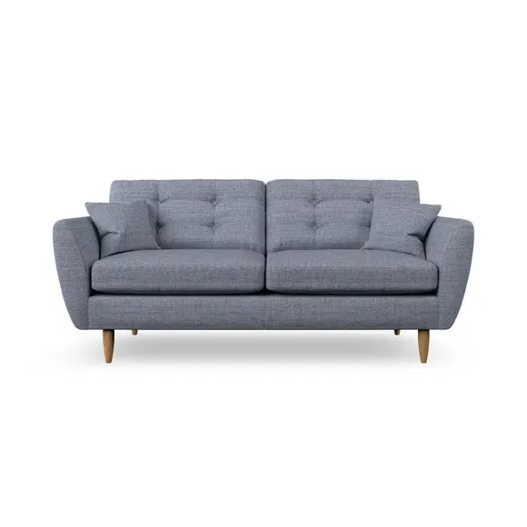 3-Seater Sofa with Scatter Cushions - Navy