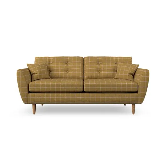 3-Seater Sofa with Scatter Cushions - Ochre