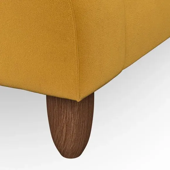 3-Seater Sofa with Scroll Arms - Amber, Velvet