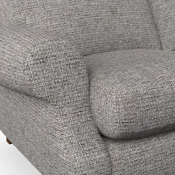 3-Seater Sofa with Scroll Arms - Charcoal