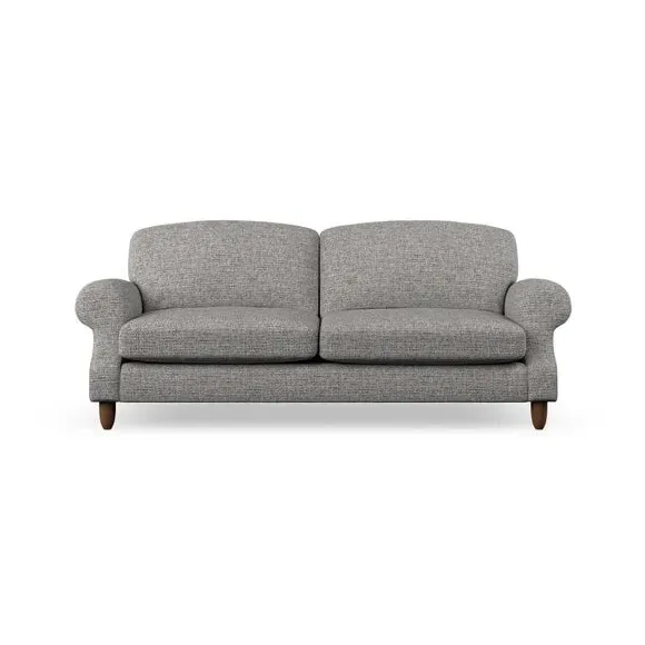 3-Seater Sofa with Scroll Arms - Charcoal