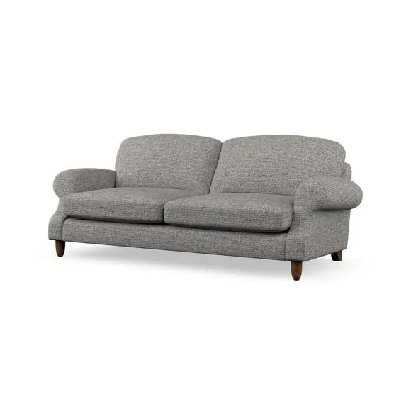 3-Seater Sofa with Scroll Arms - Charcoal