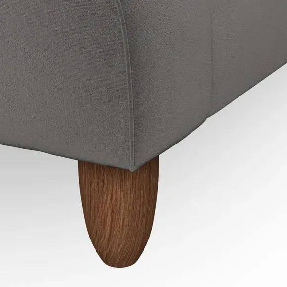3-Seater Sofa with Scroll Arms - Charcoal, Velvet