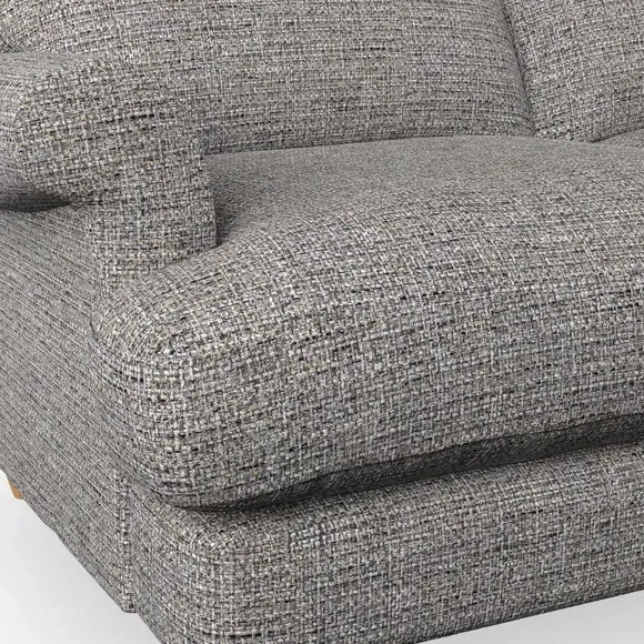 3-Seater Sofa with Scroll Arms - Charcoal, Weave