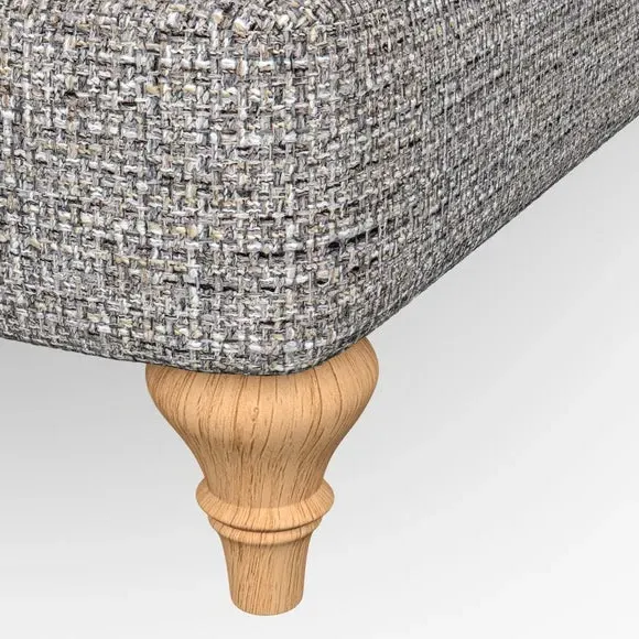 3-Seater Sofa with Scroll Arms - Charcoal, Weave