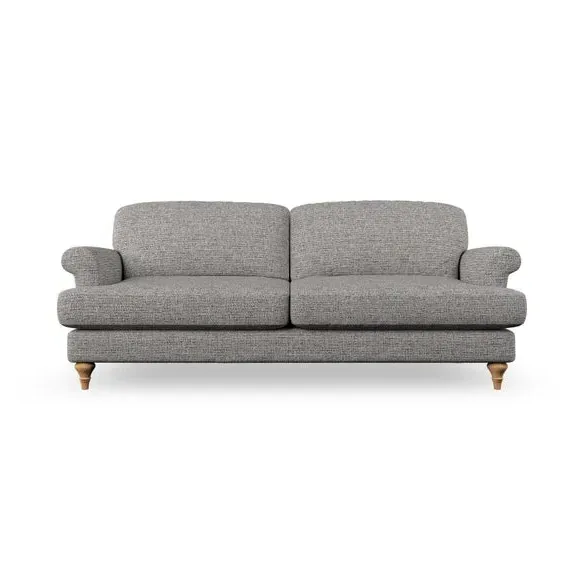 3-Seater Sofa with Scroll Arms - Charcoal, Weave