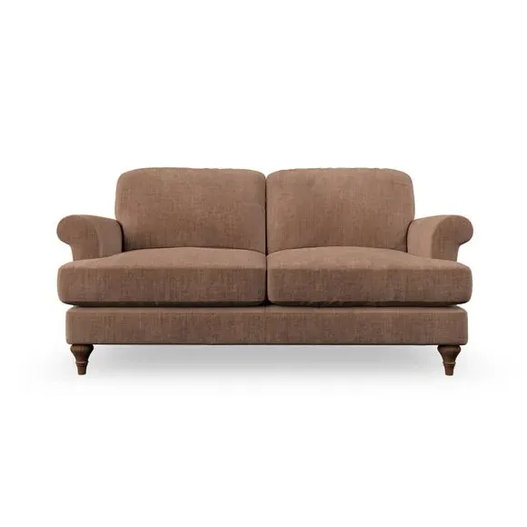 3-Seater Sofa with Scroll Arms - Clay, Chenille
